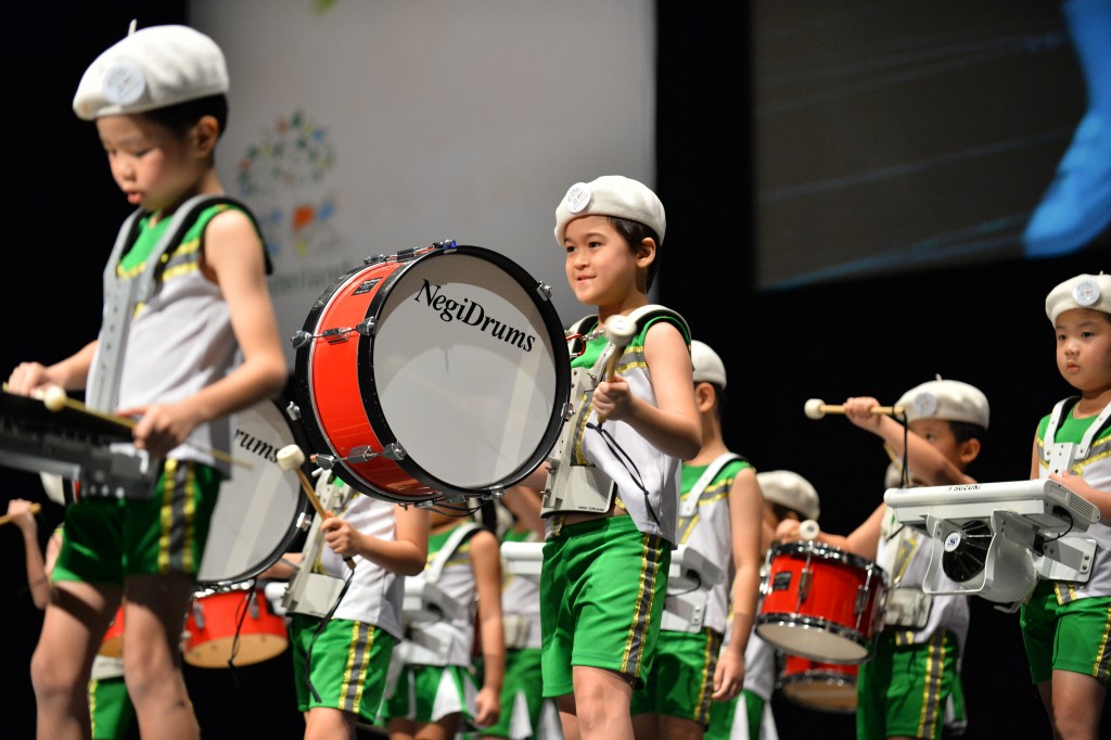 An offshoot of our Marching Band, the indoor stage band liven the concert with their resounding beats